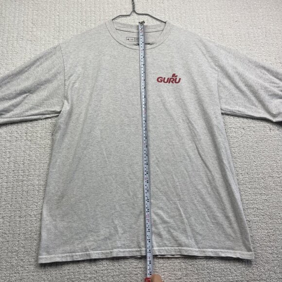 Guru Energy Long Sleeve Promo T-Shirt Men’s Sz L Gray Red Graphic Advertising - Picture 12 of 14